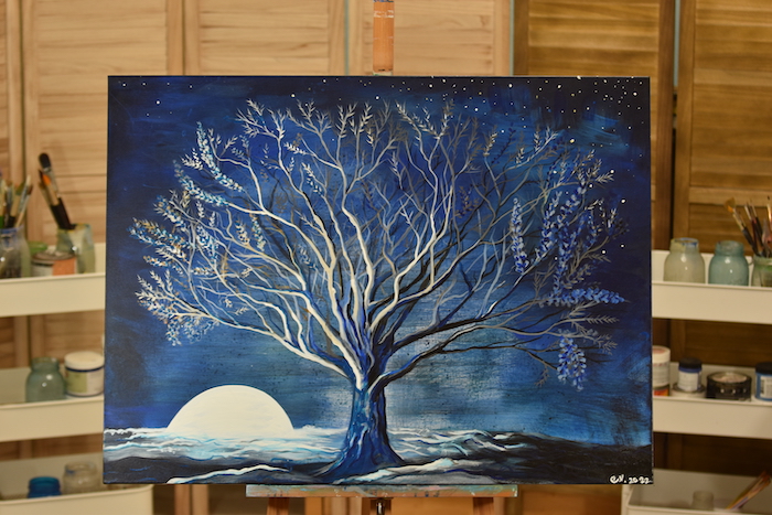 venema colbalt night acrylic on canvas