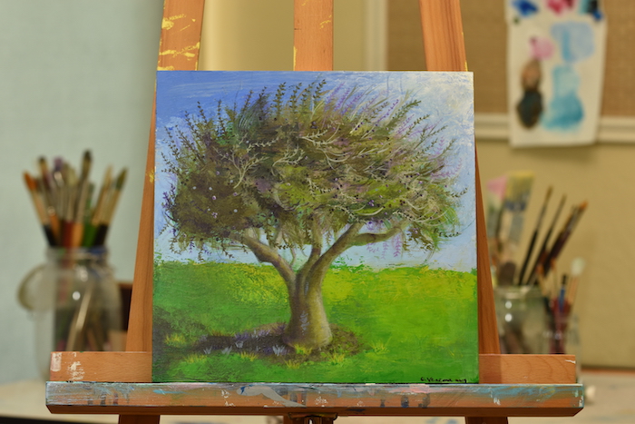 Olive Tree Acrylic on board