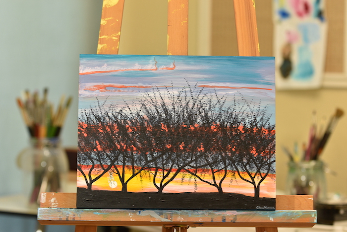 venema palo verde sunset acrylic on board