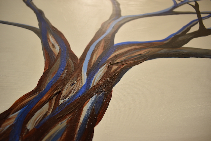 venema winter tree painted acrylic on canvas