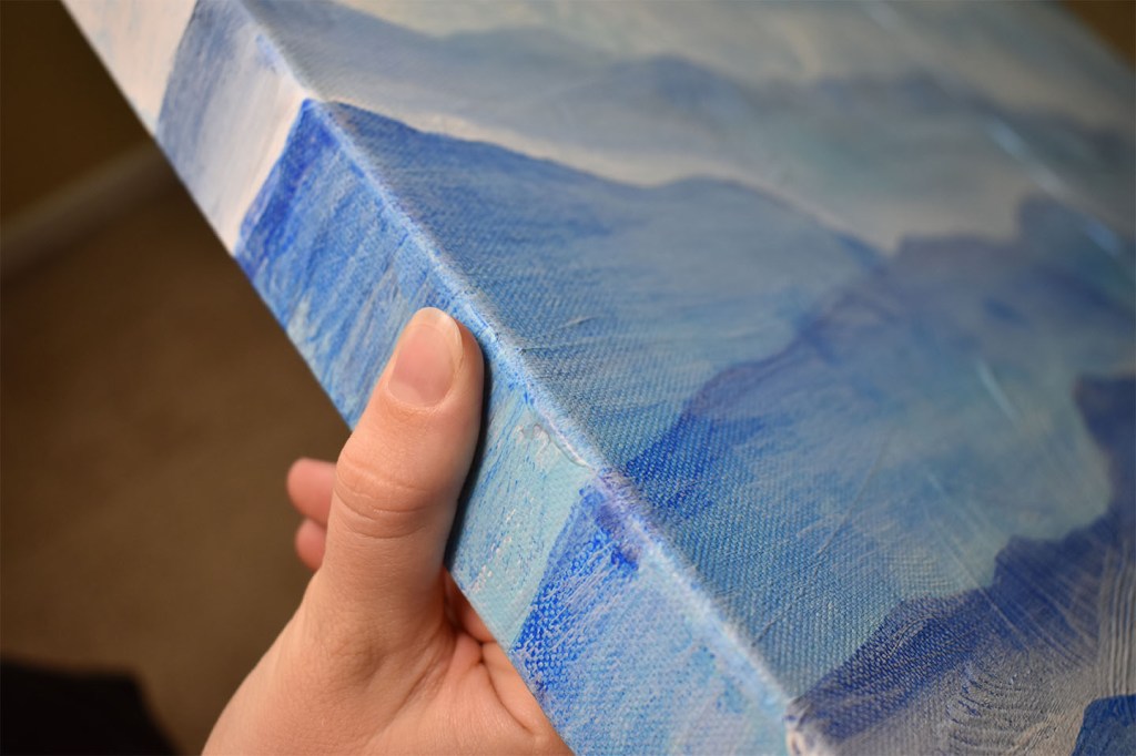 blue mountain landscape acrylic on canvas