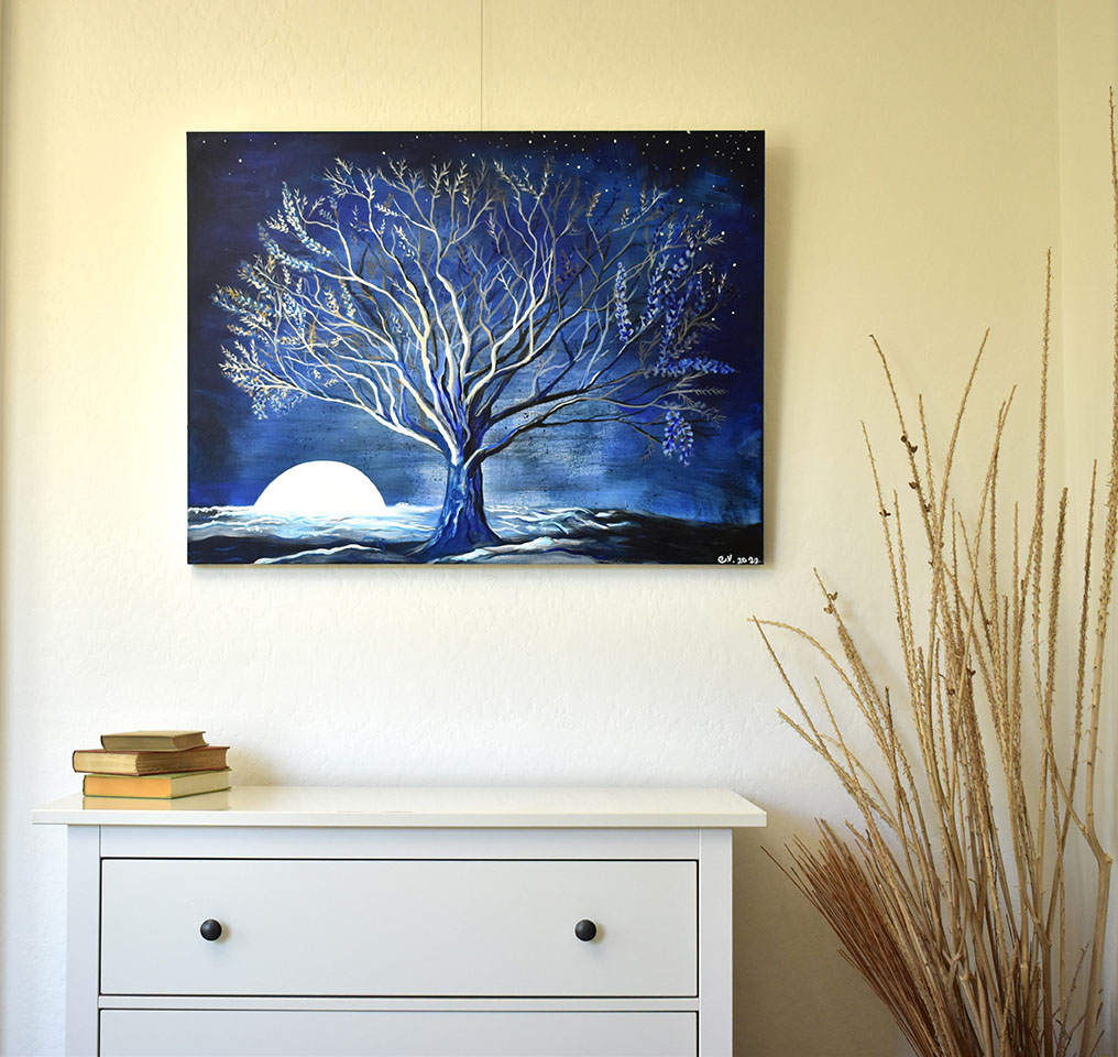 Cobalt Night acrylic on canvas