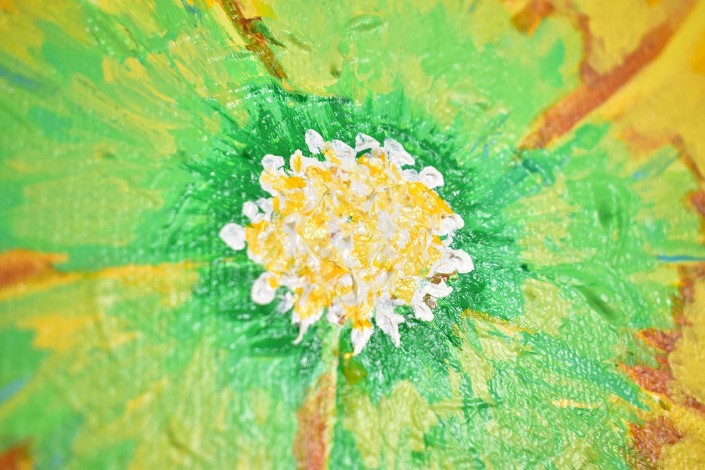 yellow flower acrylic on canvas