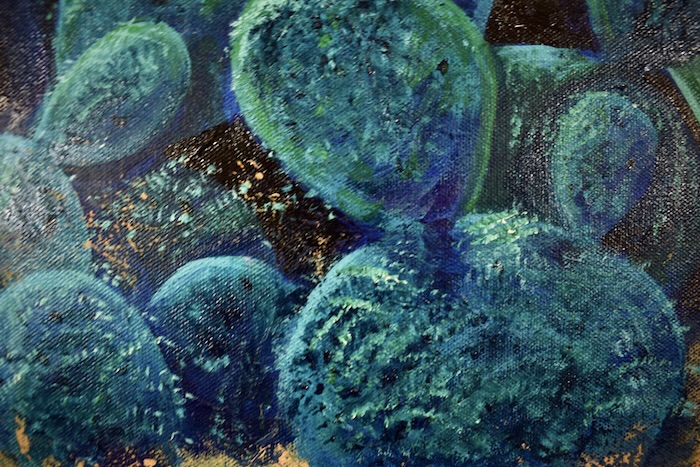 Moon Over Desert acrylic painting on canvas artist chris venema