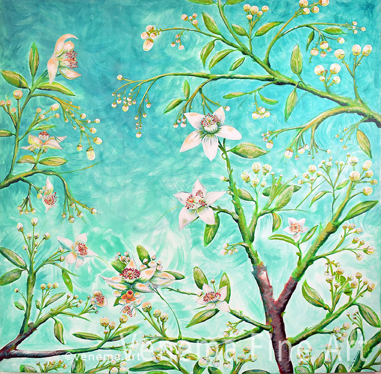orange-blossoms venema painting original and prints for sale