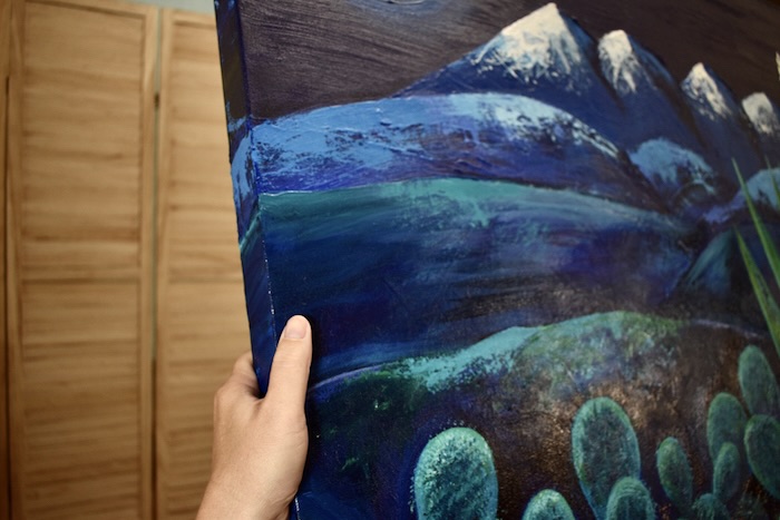 moon over desert acrylic on canvas artist Chris Venema