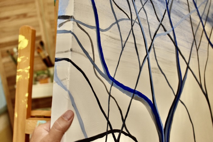 winter tree acrylic on canvas artist chris venema